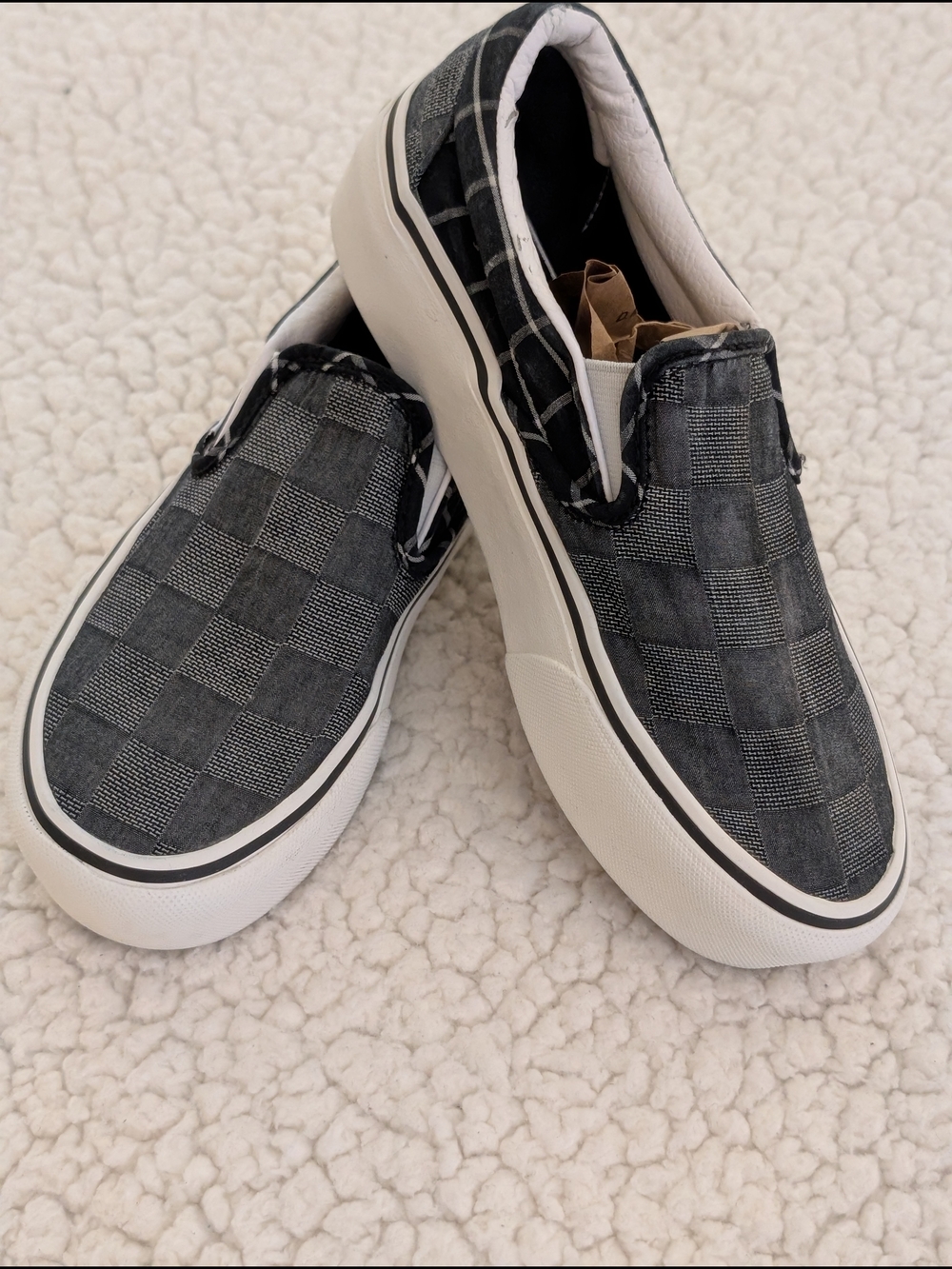 Great Condition: Van's Classic Checkerboard Slip-on Woven -Women's 5 (Men's 3.5)